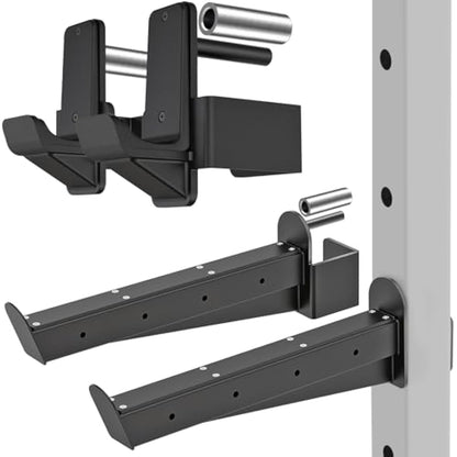 Kipika Safety Spotter Arms-Heavy Duty Barbell Safety Catches with Rubber Pad,Power Rack Attachments for Squat, Bench Press and More