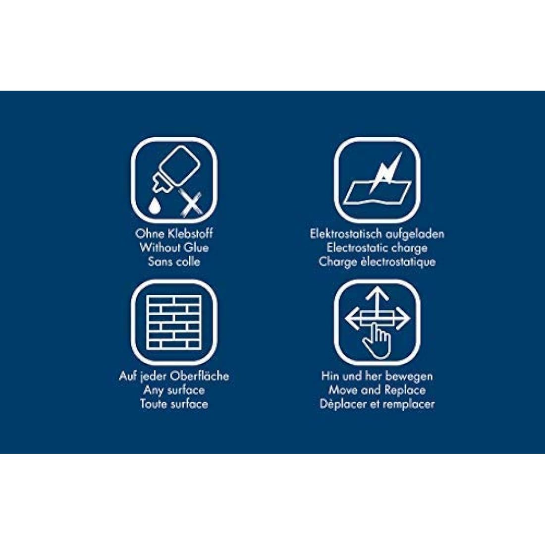 AdPads® Electrostatic Self-Adhesive Presentation Cards, 175 x 100 mm, 500 Sheets, Colourful, Large Static Sticky Notes, Movable and Slidable on Any Surface