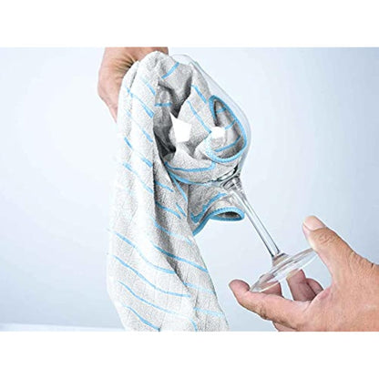 Bamboo Towel Set – For Streak-Free Glass and Window Cleaning – With one Drying Cloth, Small and Large Cleaning Pads, and 3 Bamboo Towels