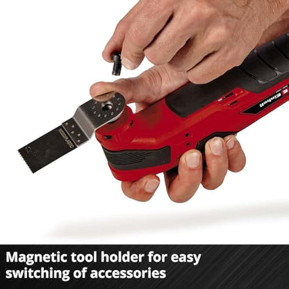 Einhell Power X-Change Cordless Multi Tool - 18V Multi-Use Cutting And Sanding Tool For Wood, Plastic And Metal - TC-MG 18 Li Oscillating Multi Tools With Accessories (Battery Not Included)