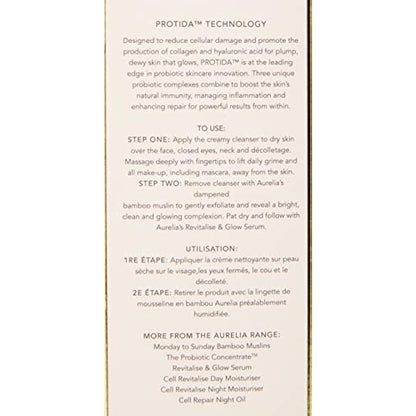 Miracle Cleanser 240ml | Facial Cleanser with Probiotics to Remove Impurities and Makeup | Face Cream with Glycerin to Hydrate Dry Skin | Made from Natural ingredients | Aurelia London