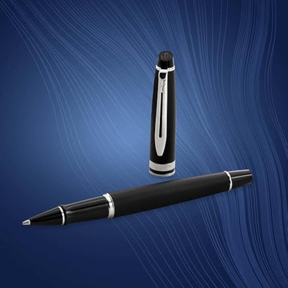 Waterman Expert Rollerball Pen | Matte Black with Chrome Trim | Fine Point | Black Ink | Gift Box