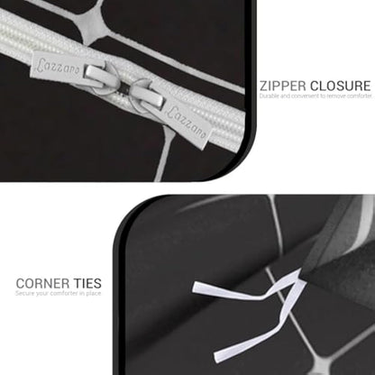 Lazzaro King Size Duvet Cover Sets - Premium Microfiber Kingsize Duvet Cover Sets (230 x 220 cm) 3 PCs - Ultrasoft Hypoallergenic Luxury Quilt Cover King Size Bedding Sets with Zipper Closure