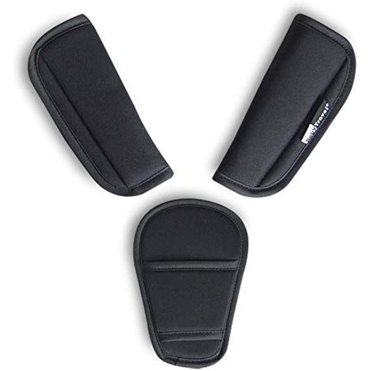 3 Piece Baby Stroller Car Seat Strap Covers & Crotch pad Universal Soft Seat Belt Cushion for Newborns Infants Kids (3 Pieces)