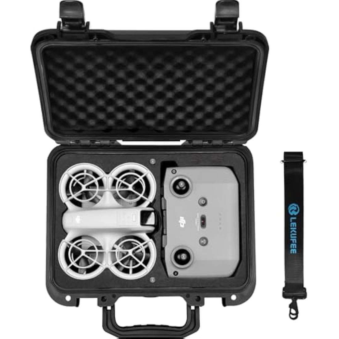 LEKUFEE Portable Waterproof Hard Case for DJI Neo Drone,DJI Neo Fly More Combo,DJI RC-N3,RC-N2 Remote Controllers and Accessories(Case Only)