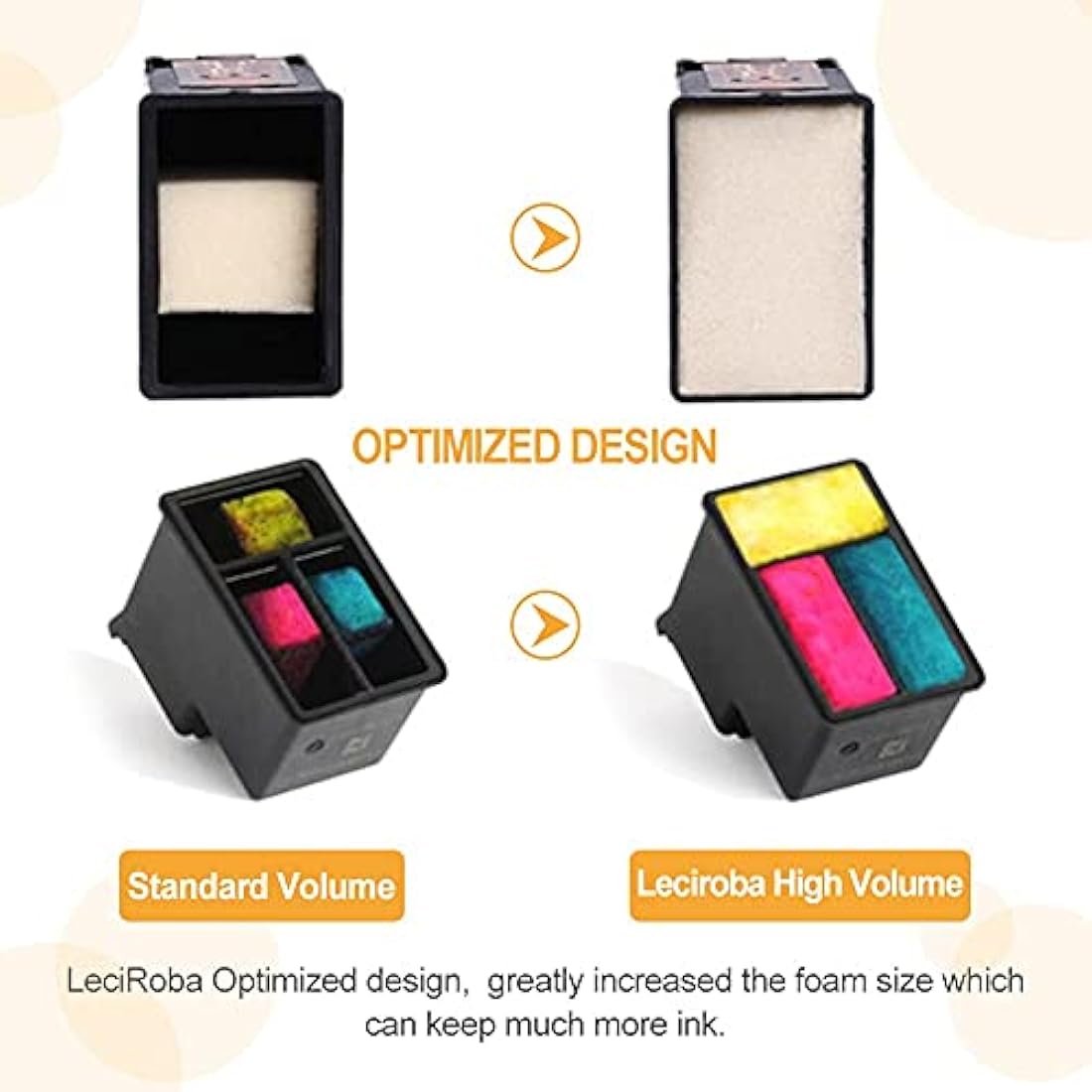 LeciRoba 304XL 304 ink cartridges Remanufactured Replacement for HP 304 ink cartridges combo pack for HP AMP 130 DeskJet 2622 2630 2632 2634 3720 3730 3735 3750 3760 3762 ENVY 5010 5020 5030 5032 5050