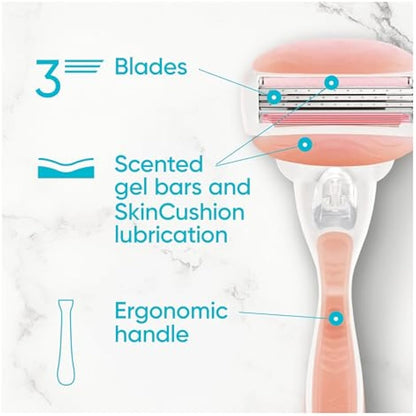 Gillette Venus Comfortglide Spa Breeze Women's Razor Blade Refills, Pack of 10, 3 built-in blades for a smooth, close shave that lasts