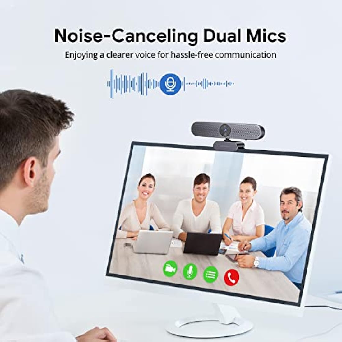 DEPSTECH DW50 Pro 4K Webcam for PC, Ultra HD 1/2.55'' Sony Sensor, 3x Zoom, Dual Noise-Cancelling Microphones, Remote Control, Autofocus Streaming Camera for Laptop, Mac, Teams, Zoom