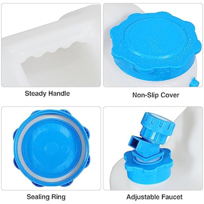 REDCAMP 15L/18.5L Camping Water Container with Tap, Portable Water Bottle Carrier with Spigot for Camping Hiking Outdoor