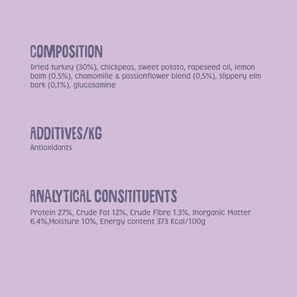 Scrumbles Nibbles, 100% Natural, Calming Dog Treats, Grain Free Turkey Training Treats, 100g pouch