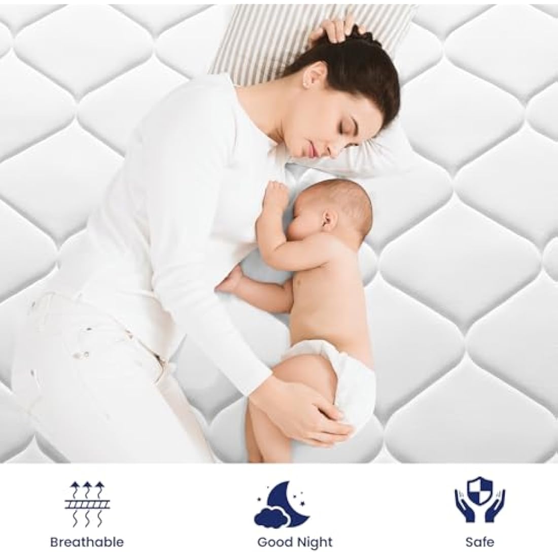 BedStory Double Mattress 135x190cm – 22cm Pocket Sprung Mattress for Pressure Relief & Comfort Sleep