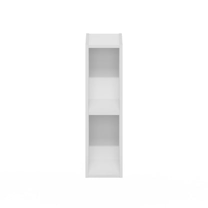 Furinno FULDA Book Shelf, 2-Tier Narrow Bookshelf, Bookcase with 6-In Width Storage Shelf, 9.3 x 5.9 x 21.2, for Living Room, Bedroom, Home Office