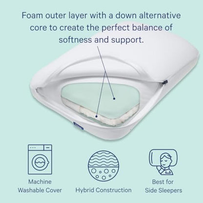 Casper Sleep Hybrid Pillow, Standard, White