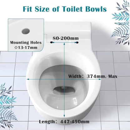 STOREMIC Toilet Seat Soft Close, Toilet Seats with Quick Release, Simple Top and Bottom Fixing, Sturdy Anti-Bacterial PP Materials Toilet Lid with Stainless Adjustable Hinges, O Shape Loo Seat White