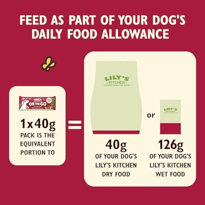 Lily's Kitchen Made with Natural Ingredients Beef On the Go Bars for Dogs 16 x 40g
