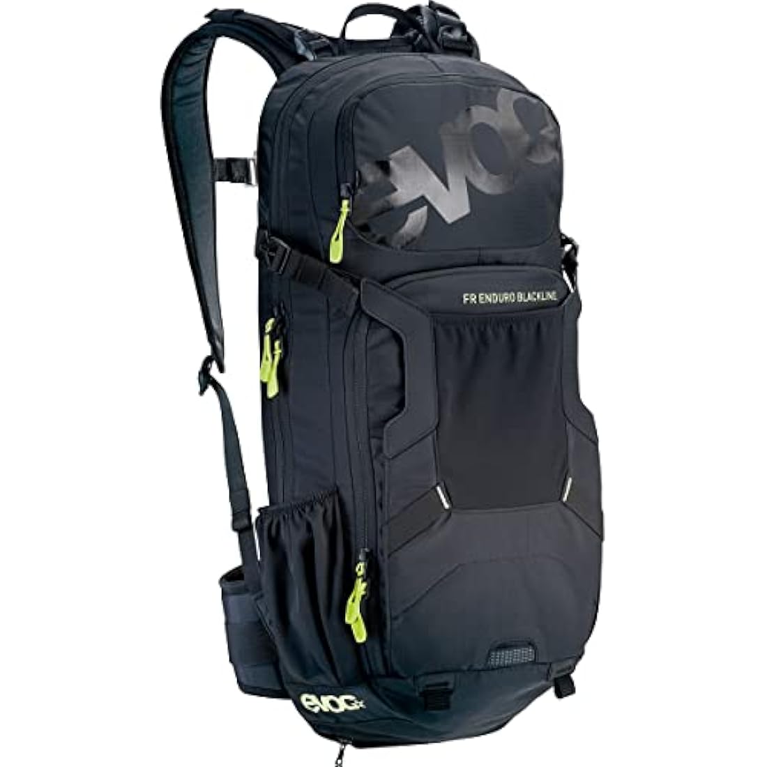 EVOC FR ENDURO BLACKLINE 16L Back Protector, Cycling backpack for Bike Tours & Trails (Size: S, LITESHIELD back protector TÜV/GS certified, ergonomic LITESHIELD SYSTEM AIR), Black