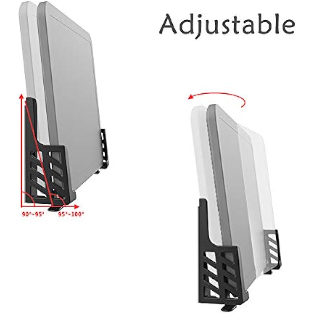 sciuU Wall Mount Universal Dock for Tablet Smartphone eReader Remote Control Holder Stick on Wall, Compatible with iPad Samsung Google Surface Huawei Honor, Installation 3M Adhesive or Screws