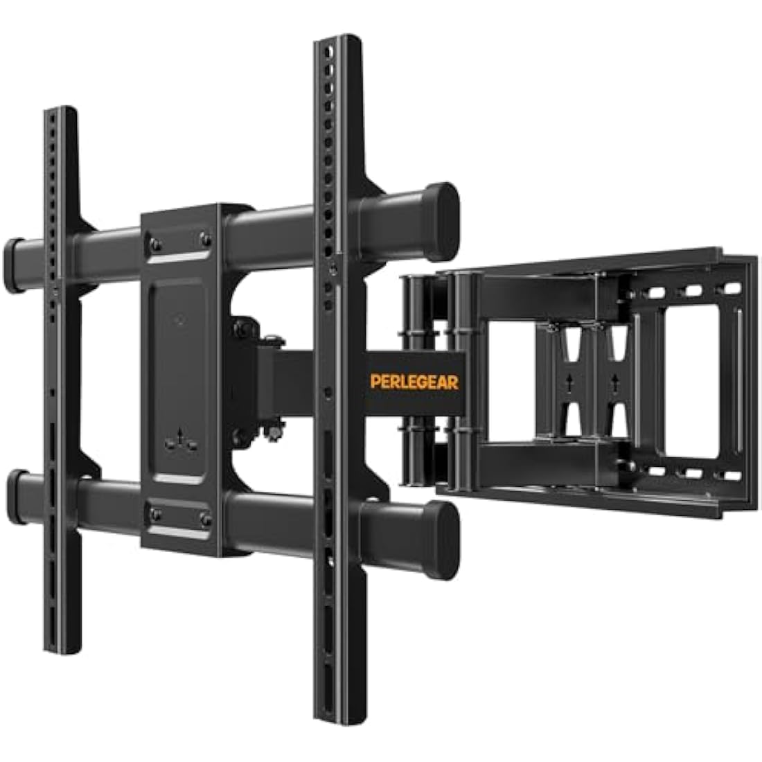 Perlegear TV Wall Bracket for 37-84 Inch Flat/Curved TVs up to 60kg, Swivel Tilt TV Bracket Max.VESA 600x400mm, Full Motion Wall Mount with Dual Arm
