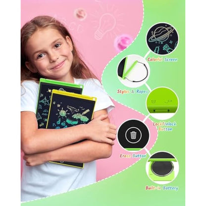 TECJOE 2 Pack LCD Writing Tablet, 8.5 Inch Colorful Doodle Board Drawing Tablet for Kids, Erasable Reusable Writing Drawing Pad, Learning Toys Gifts for 3 4 5 6 Years Old Boys and Girls Toddlers