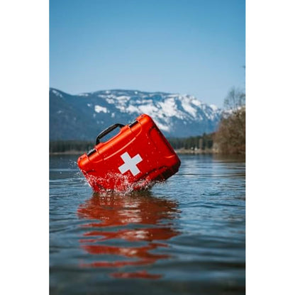 Nanuk 908 Waterproof First Aid Prepper Survival Gear Dust and Impact Resistant Case - Empty - Red (908-FSA9)