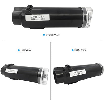 Compatible Toner Cartridges 4 Colors 6510 6515【Extra High Yield】5500 Pages BK 4300 Pages C M Y for Xerox Phaser 6510n 6510dn 6510dni 6510dnm WorkCentre 6515n 6515dn 6515dni 6515dnm Printer GREENPRNT