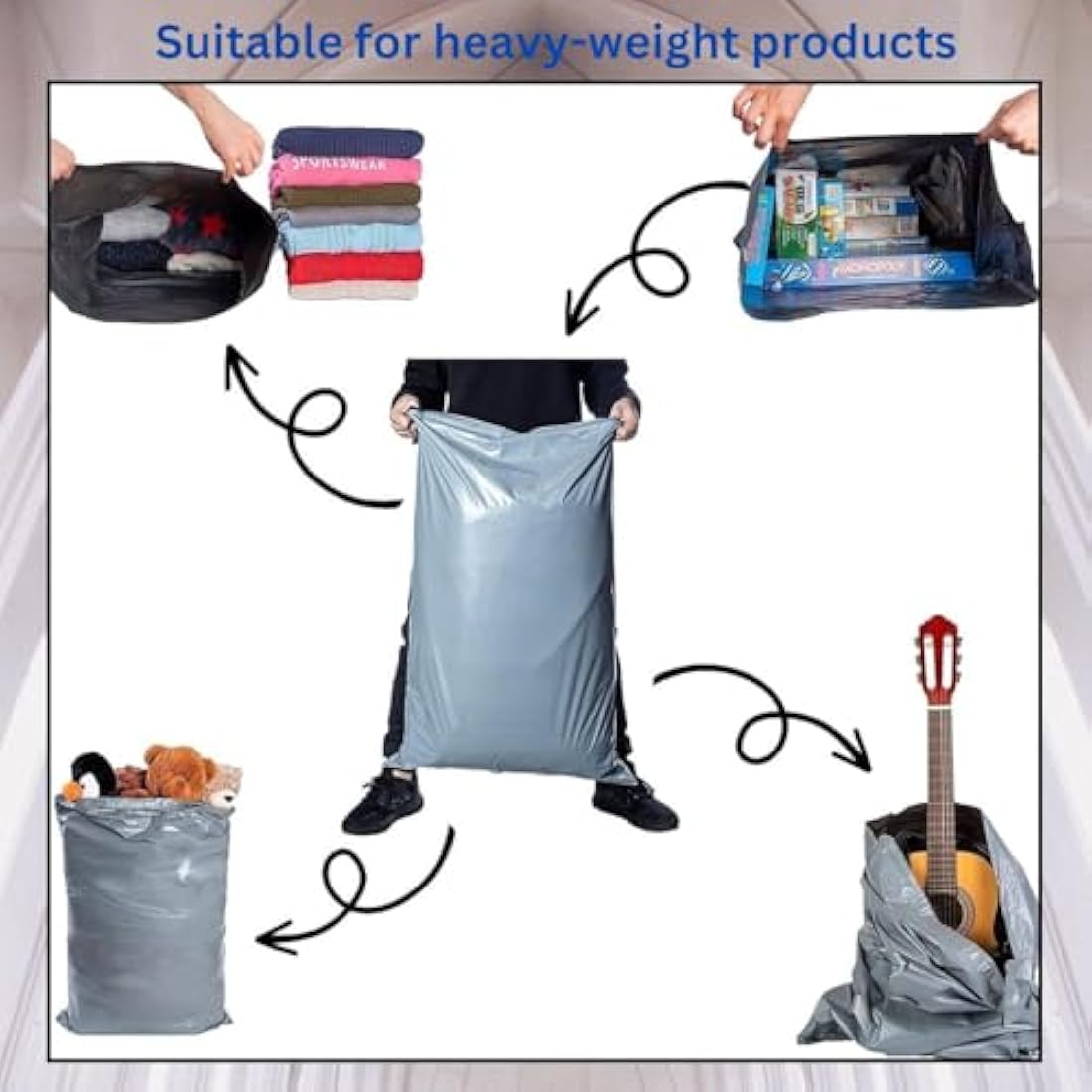 DVIVA 20pcs Postage Bags for Clothes |20"x26" Waterproof and Tear-Proof Mailing Bags | Large Parcel Bags for Delivery, Shipping & Packages