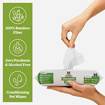 Pogi’s Dog Wipes – Plant-Based, Hypoallergenic Wipes for Dogs and Puppies – Fragrance Free, 400-Count
