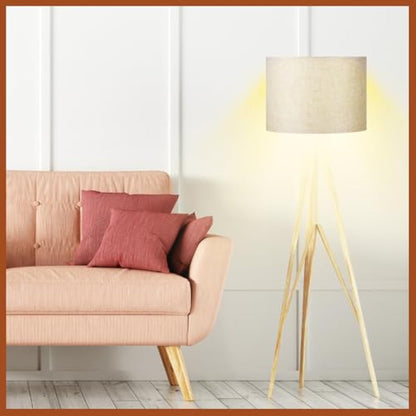 Weewooday 4 Sets Fabric Lampshade with E27 to E14 Adapter Ring Modern Ceiling Pendant Table Drum Light Shade Linen Lamp Shades for Table Bedside Floor Lamp(Taupe,10 Inch)