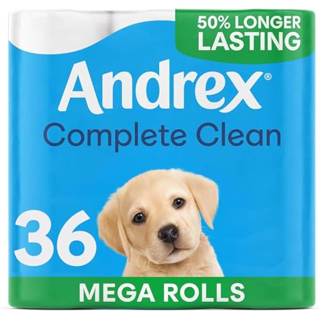 Andrex Complete Classic Clean Mega Toilet Roll - 36 Mega XL Rolls, Packaging May Vary