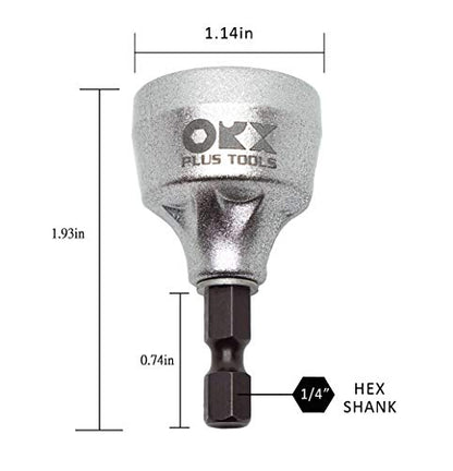 ORX PLUS TOOLS Deburring External Chamfer Tool, with HSS Blade, Deburring Drill Bit, Remove Burr Tools Quick Release Shank Fits for 1/8"-3/4"(3mm-19mm)