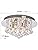 A1A9 Modern Flush Mount Crystal Chandelier, K9 Crystal Droplet Round Chrome Ceiling Lights, Elegant LED Pendant Lamp Fixture for Living Room, Dining Room, Bedroom, Lounge D35cm (4 Lights)