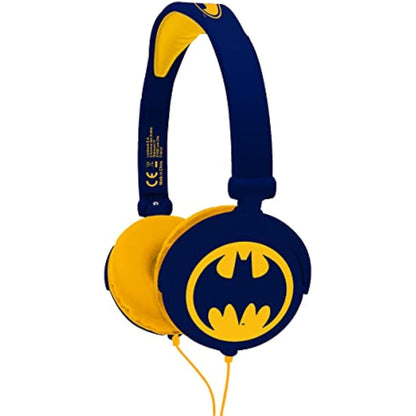 LEXIBOOK, Batman, Stereo Headphones, kids safe volume, foldable and adjustable, blue/orange, HP015BAT
