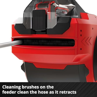 Einhell Wall Mounted Retractable Hose Reel with 30m Hose - Battery Powered Automatic Hose Retraction, Swivels 180°, 30m Garden Hose & Accessories - GE-HR 18/30 Li (Supplied Without Battery)