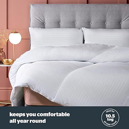 Silentnight Hotel Collection King Size Duvet – All Year Round 10.5 Tog Luxurious Hotel Quality Duvet Quilt – Hypoallergenic and Machine Washable – King Size Bed, White