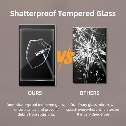 Hansong Bluetooth Hollywood Vanity Mirror with Lights, USB Charging, Touchscreen Control for Bedroom, Large 15 Dimmable LED Bulbs Makeup Mirror