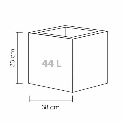 Scheurich C-Cube Planter Stony Black ? 40 cm, height 33 cm