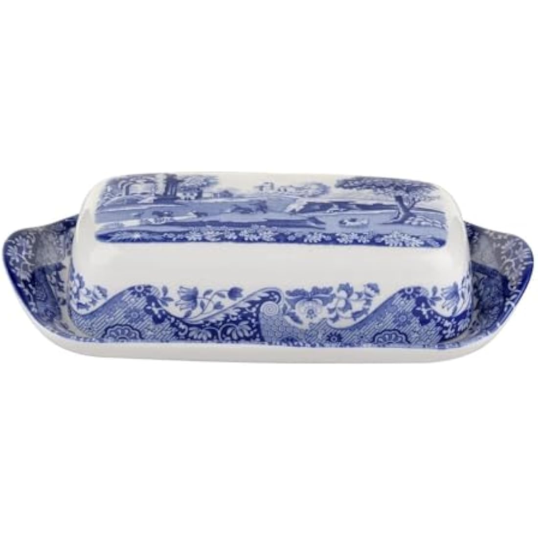 Spode Blue Italian Covered Butter Dish (Blue, White), #REF!