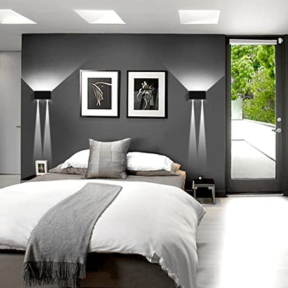 KAWELL 24W Modern Wall Light LED Wall Lamp Up Down Adjustable Beam Angle Aluminum Wall Wash Light LED Waterproof IP65 Indoor Outdoor for Bathroom