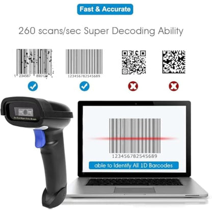 NETUM NT-1228BC Bluetooth CCD Barcode Scanner Handheld USB Wireless Bluetooth Wired 1D Barcodes Imager for Mobile Payment Computer Screen Scan Support IOS & Android