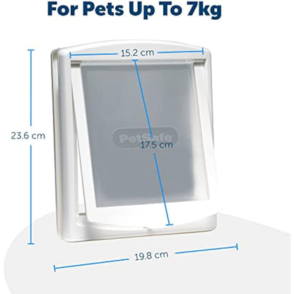 PetSafe Staywell, Convenient, Original 2 Way Pet Door, Fast Installation, Easy fitting, 2 Way Locking, Cat Flap for All Pets – Small - White