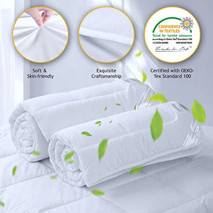 Threads For Bed 4 Season 2 in 1 Microfiber Duvet (4.5 tog + 9 tog), 13.5tog Single Size Detachable Anti-Allergy Quilt with Skin-Friendly Microfiber