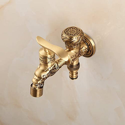 TOLIWEL TWL004CS Outdoor Decorative Dragon Garden Tap Design Outdoor Decorative Antique Cold Wall Tap
