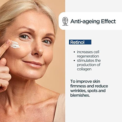 Retinol Face Cream for Sensitive Skin - Natural Skincare with 99% Natural Ingredients - Anti Ageing Cream - Night Cream - Vegan Retinol Moisturizer, Anti Ageing Anti Wrinkle Night Cream