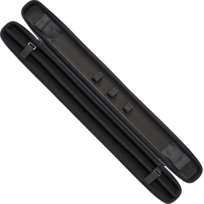 POWERGLIDE Snooker Pool or Billiard Cue Case | Svartur | Modern Design Soft Touch EVA | Handle & Shoulder Strap | Protective Foam Interior | Accessory Pockets | to Fit 2-Piece