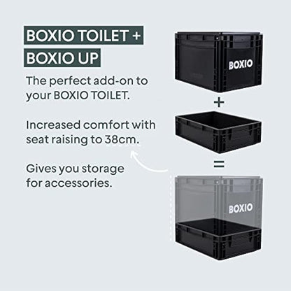 BOXIO Toilet UP: Booster Seat for Separating Toilet - Includes Hemp Litter and Practical Shaker - 15.7" x 11.8" x 4.7"