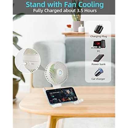 Buggy Fan Travel Holiday Essentials for Baby Toddler, Pushchair Cooling, Pram Fan Clip On Battery Rechargeable Personal Fan for Pram Accessories Stroller Pushchairs Crib Bed Treadmill Car Seat Cot