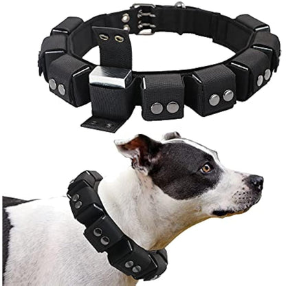 Walktime Tactical Weighted Dog Collar - Weights for Training & Exercise - Small, Medium, Large Dogs