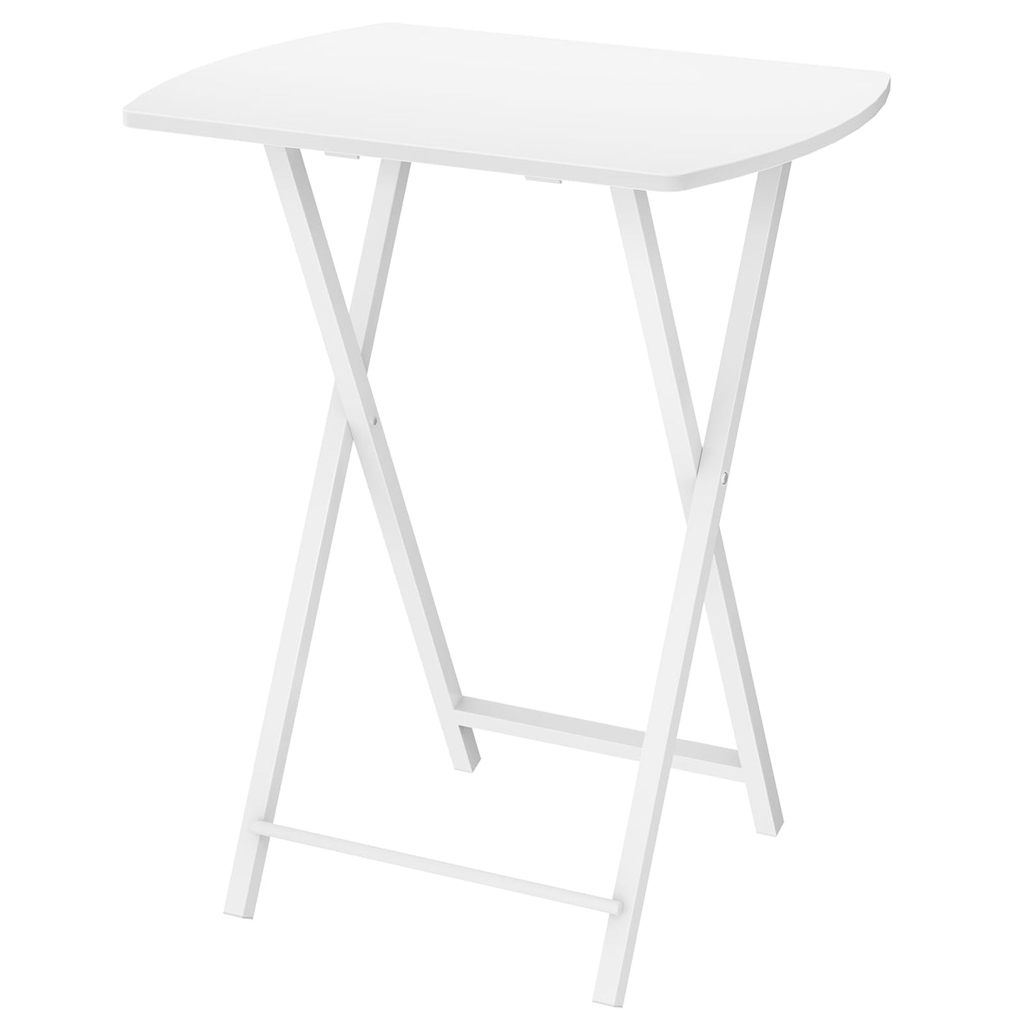 HOOBRO Side Table, Folding Tray Table, Snack Dinner Table for Eating at Couch, Sofa End Table for Small Space, Living Room, Industrial, Easy Storage
