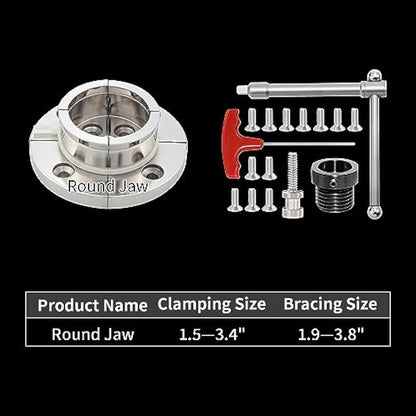 DEEFIINE 4 Inch Wood Lathe Chuck Set 1" x 8TPI Thread & 3/4" x16TPI Adapter, Nickel Plated Self-Centering 4 Jaw Wood Turning Chuck.(1 jaw)