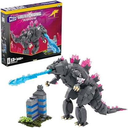 Mega Godzilla x Kong: The New Empire Building Set, Godzilla Action Figure with 543 Pieces and Accessories, Build & Display Toy for Adult Collectors, HTR78